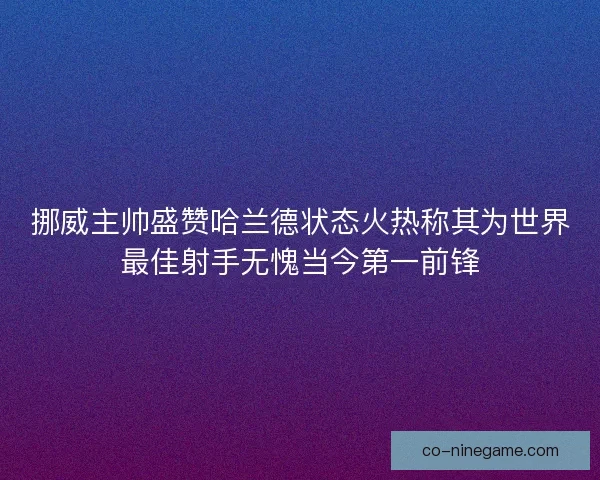 挪威主帅盛赞哈兰德状态火热称其为世界最佳射手无愧当今第一前锋